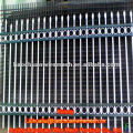 White steel pipe wrought iron fence